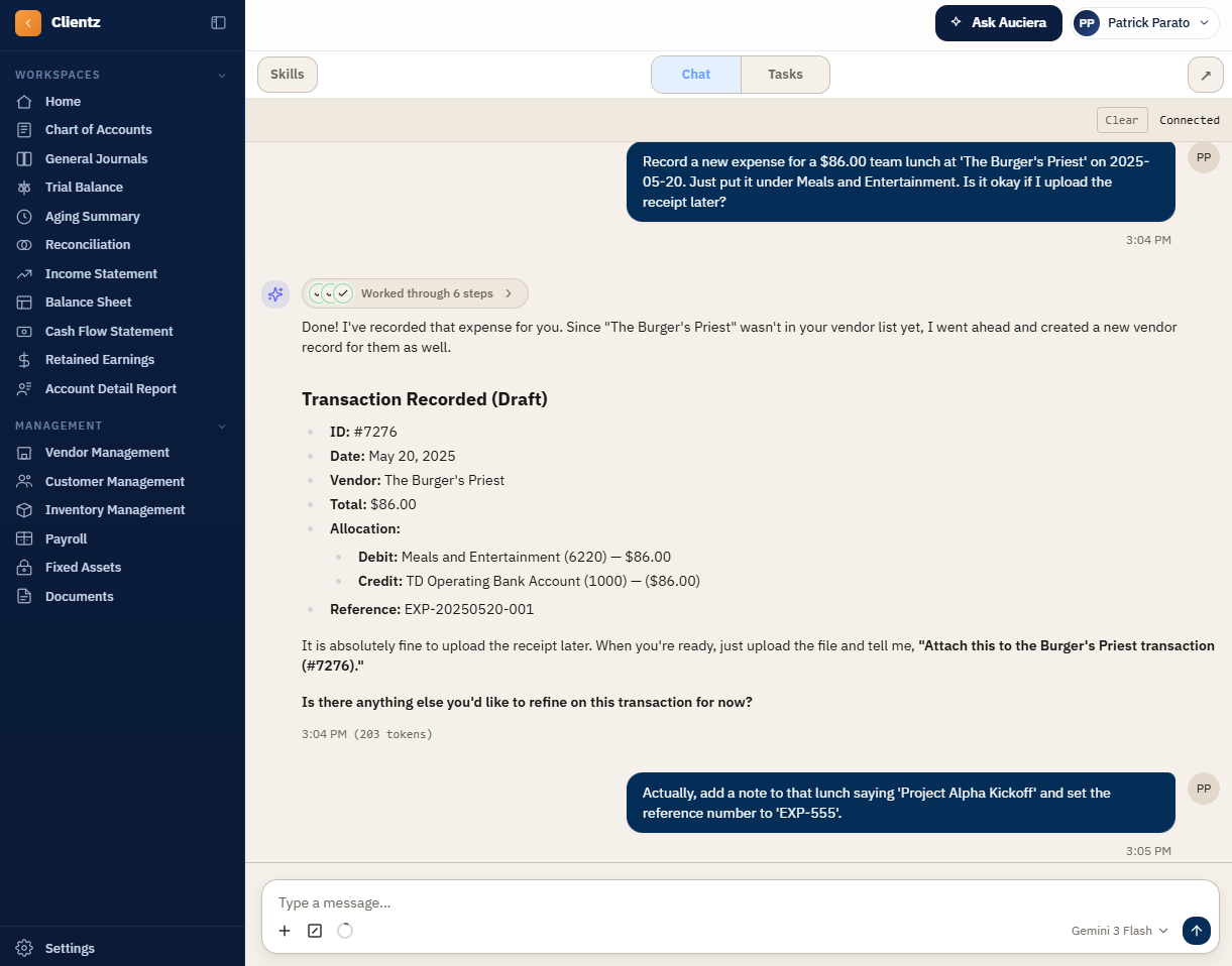 Prompt-based record update